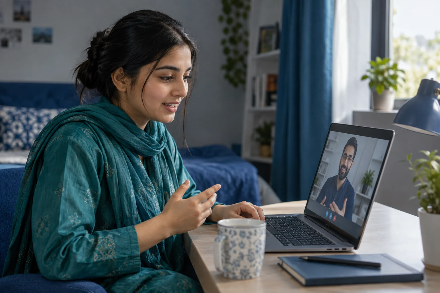Illustrative scene for: Talking to AI — Chat Engines