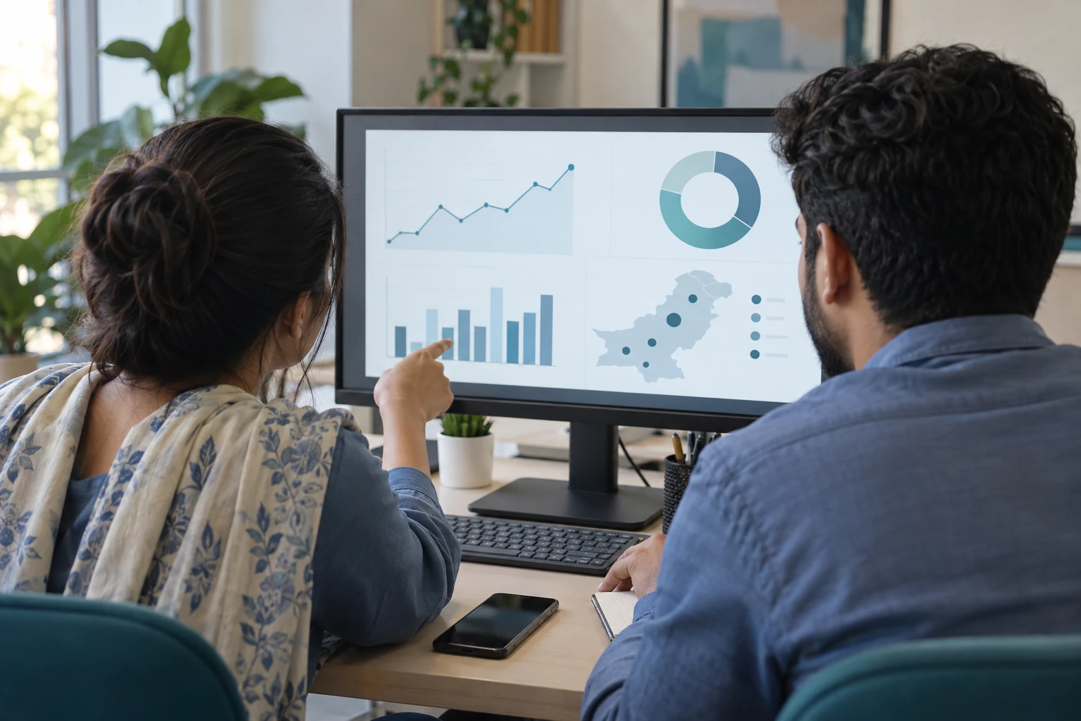Illustrative scene for: AI SEO & Analytics