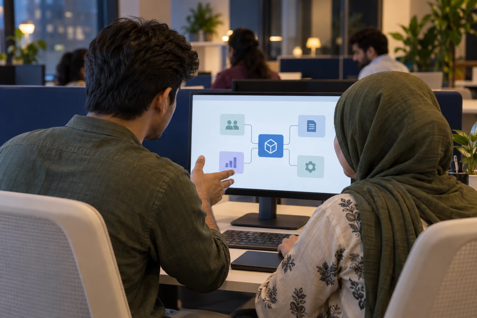 Illustrative scene for: Build — Management Systems (ERP-lite)