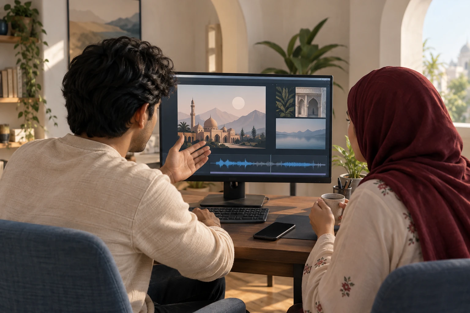 Illustrative scene for: AI Image Generation